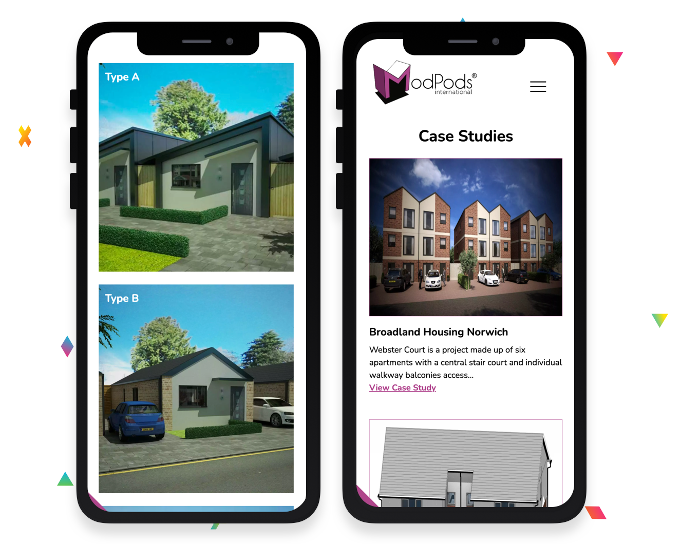 mode pods mobile view