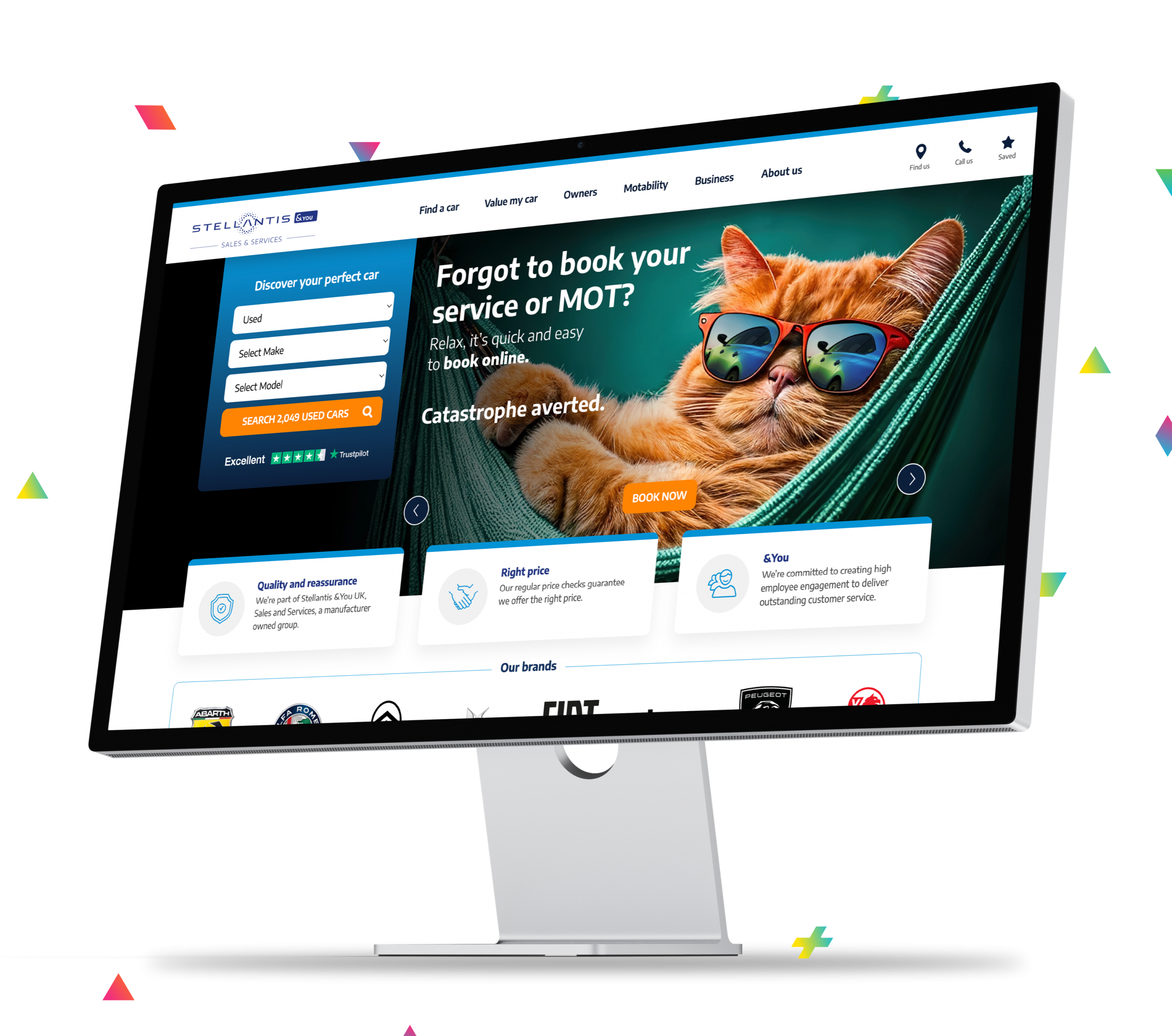 stellantis new website on a desktop