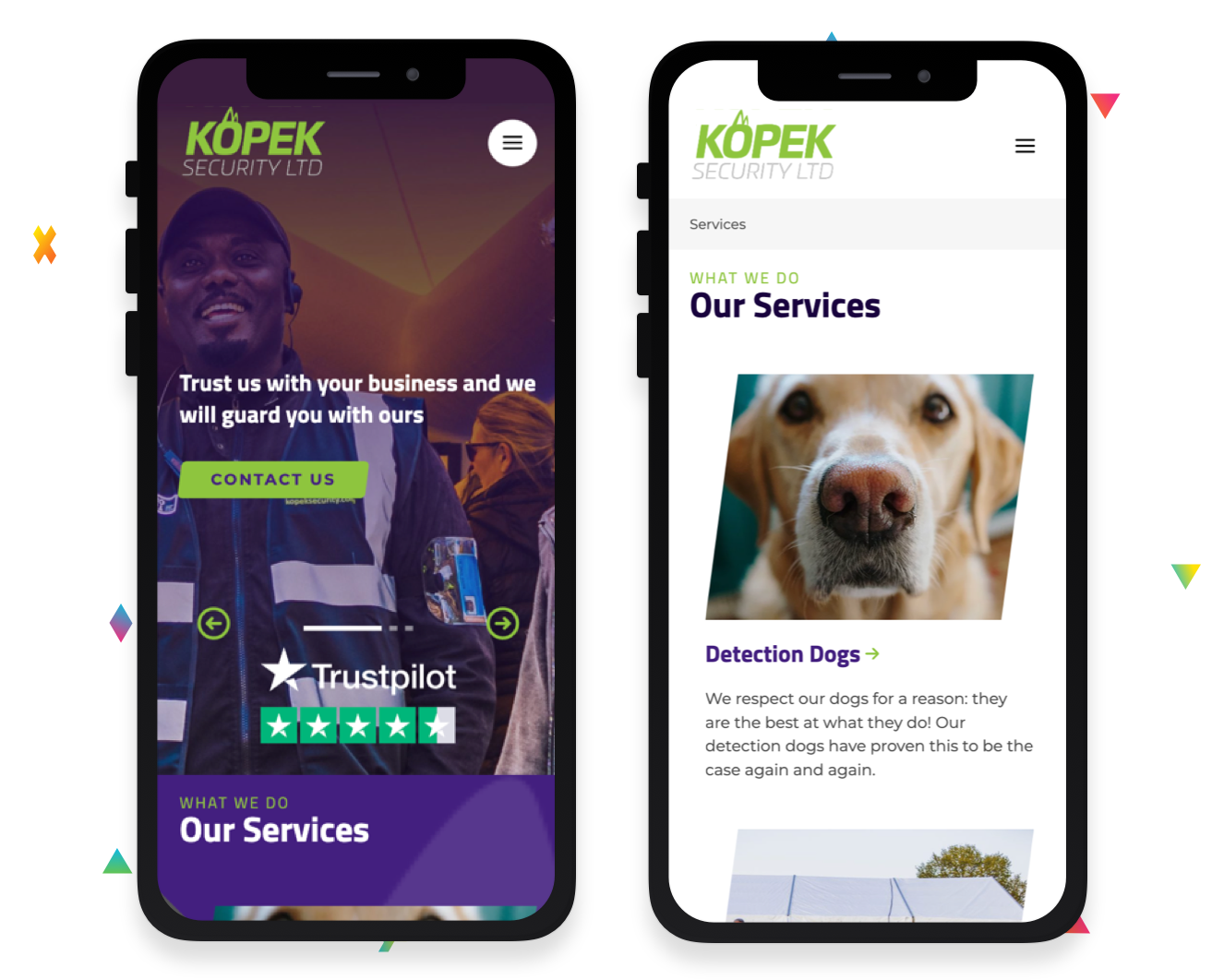 Kopek mobile view
