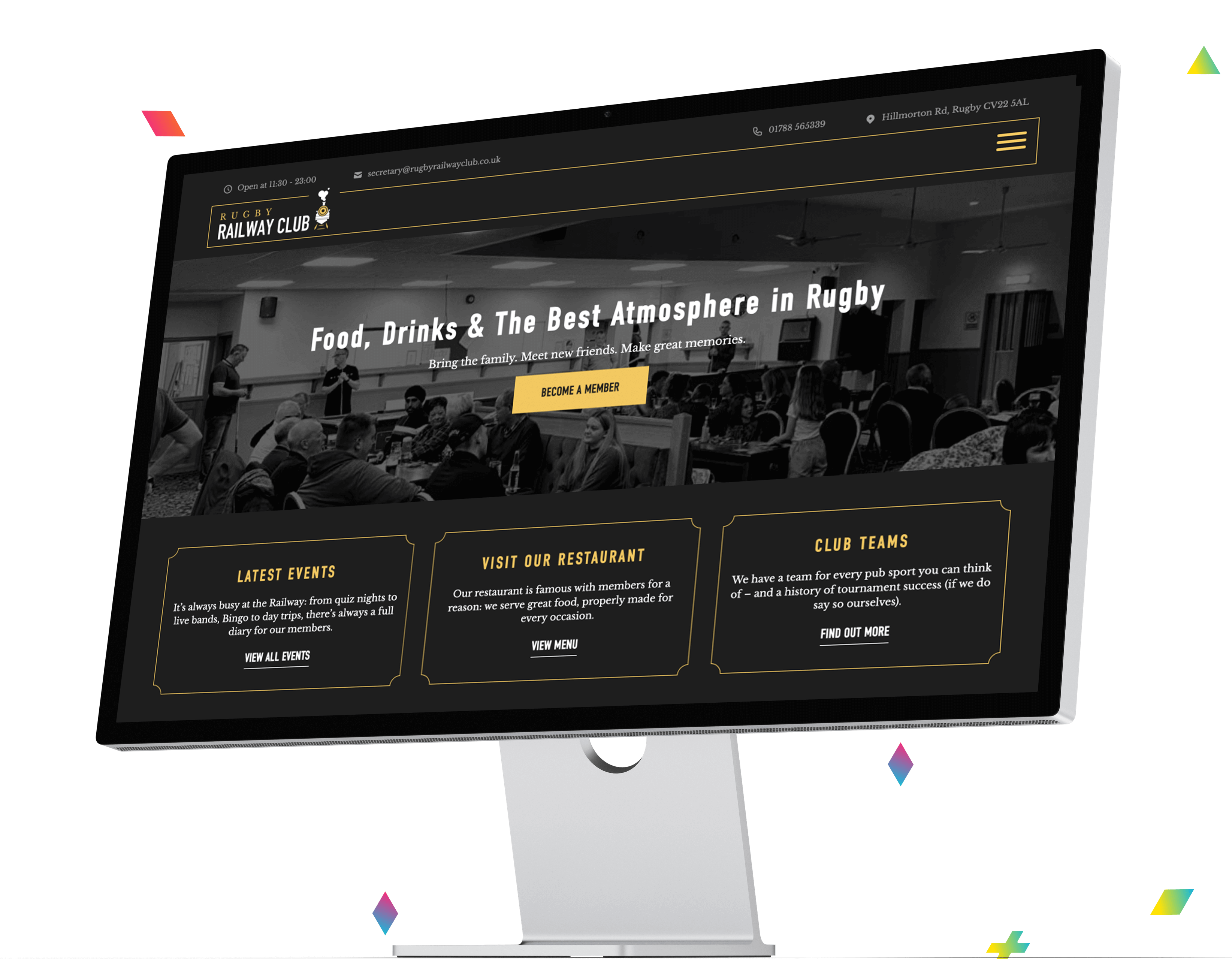 Rugby Railway Club website desktop