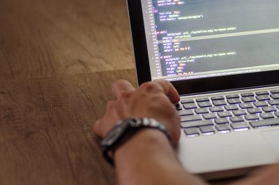developer working on his code