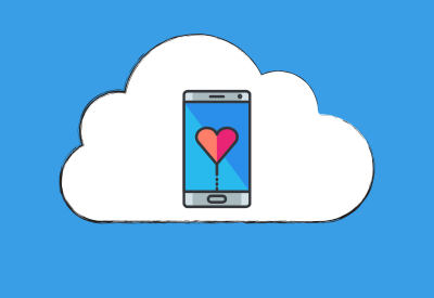mobile phone in a cloud
