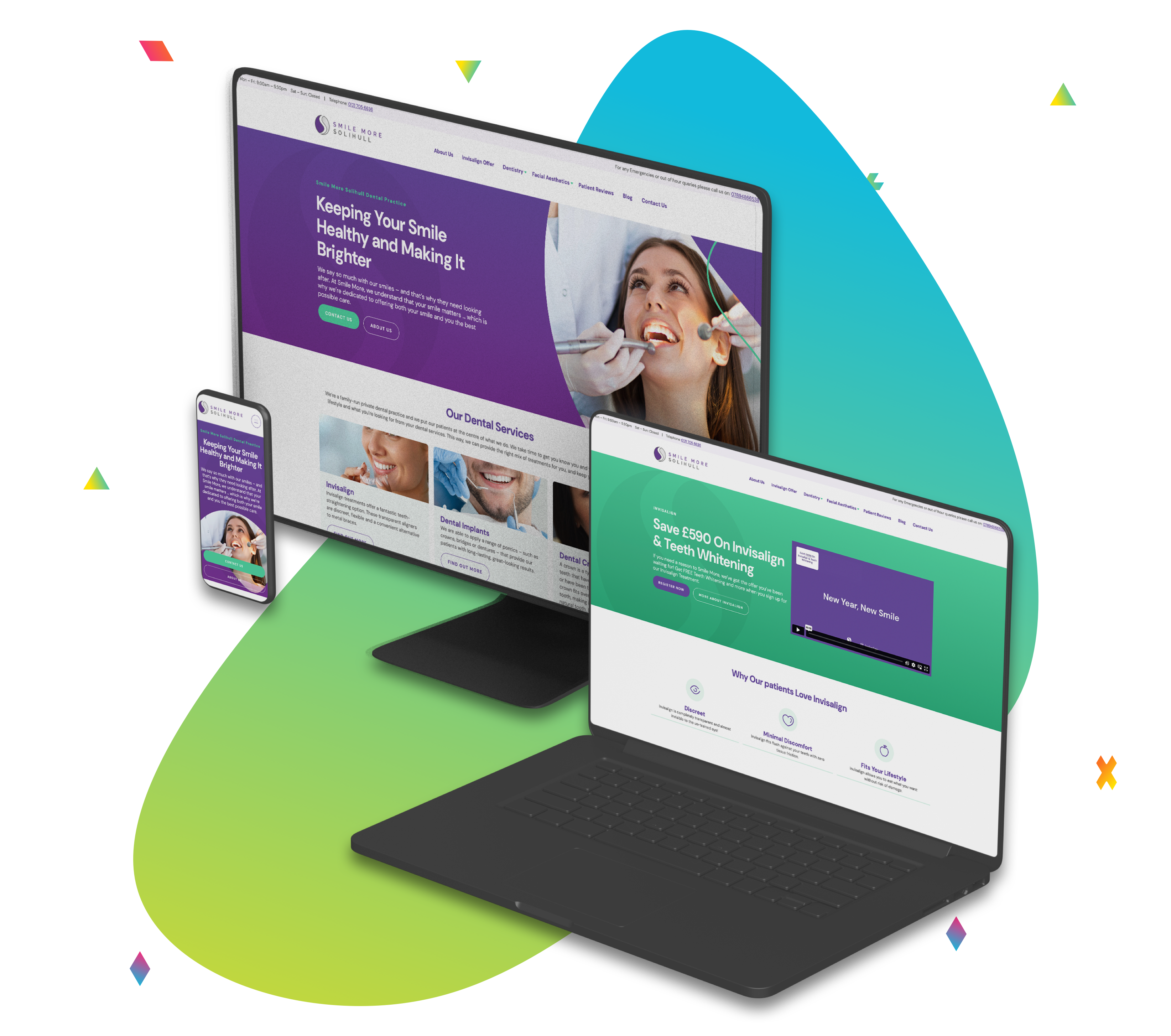 Smile More Dentist Solihull wordpress website