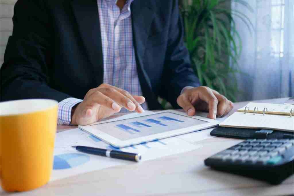 man working in an office